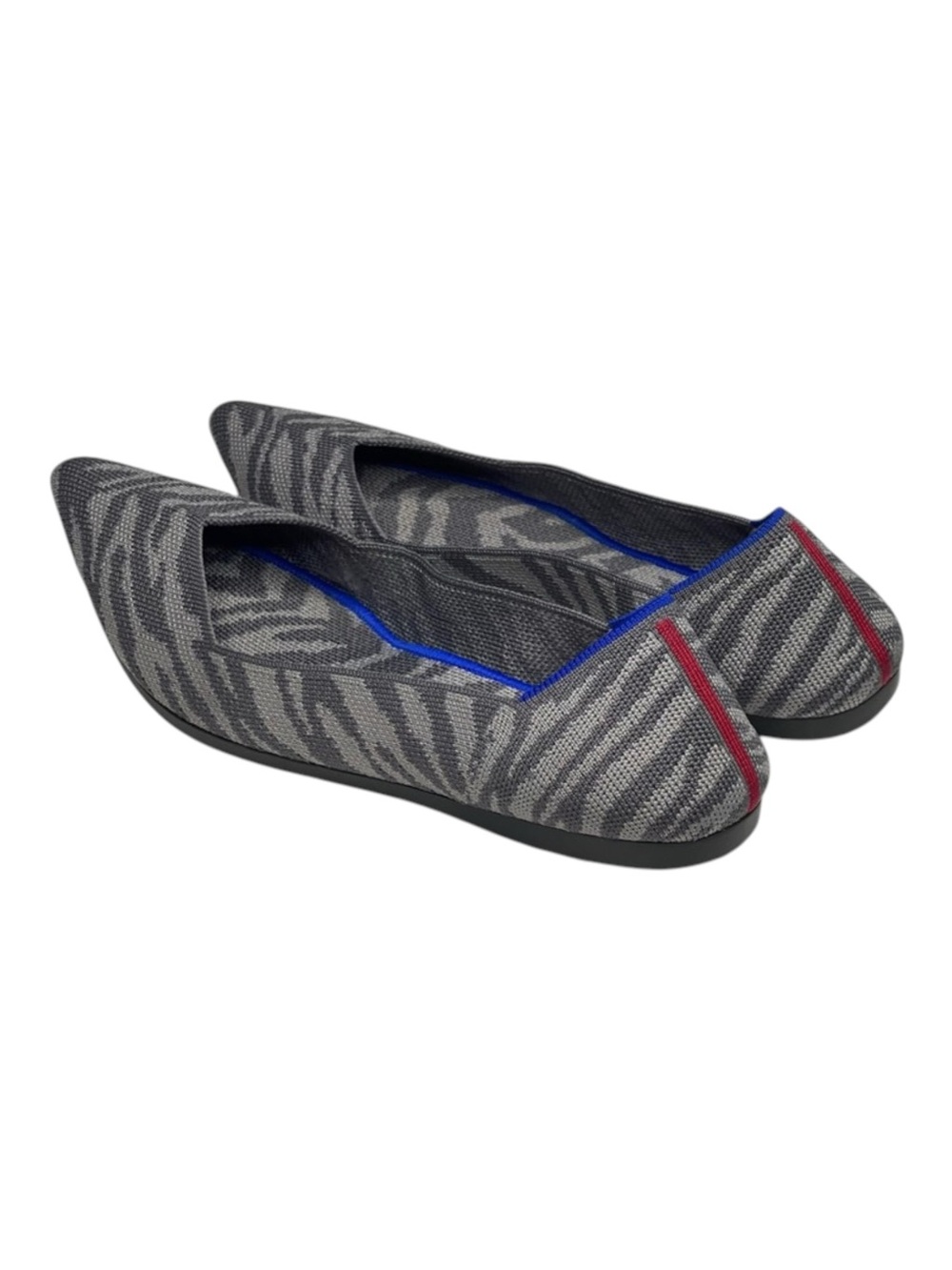 VHTF: Retired Rothy’s ➤ The Point Flats ➤ Grey Zebra Stripe Print ➤ 8M ➤ Sustain - Picture 5 of 16